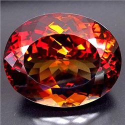 ENORMOUS 96.69ct UNHEATED Oval Facet IMPERIAL TOPAZ MWF