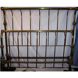Antique brass bed.