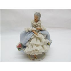 Dresden figure of young lady.