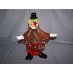 Murano clown candy dish.