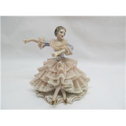 Dresden figure pink dress.