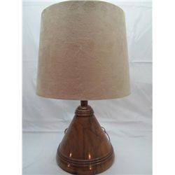 Solid walnut table lamp.