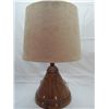 Image 1 : Solid walnut table lamp.