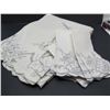 Image 1 : Linen cut work tablecloth and napkins.