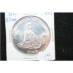 1980 USA Bicentennial Silver Round; .999 Fine Silver 1 Oz.