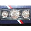 Image 1 : 1976-S US Mint Bicentennial 3-Coin Set; 40% Silver, UNC