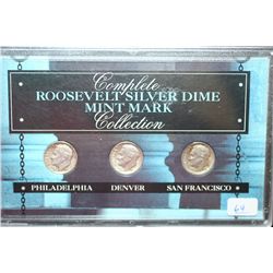 Complete Roosevelt Silver Dime Mint Mark Collection, P,D&S Mints