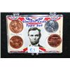Image 1 : Lincoln Cent Type Set W/Wheat Back, Steel, Memorial & Log Cabin, Lot of 4