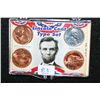 Image 2 : Lincoln Cent Type Set W/Wheat Back, Steel, Memorial & Log Cabin, Lot of 4