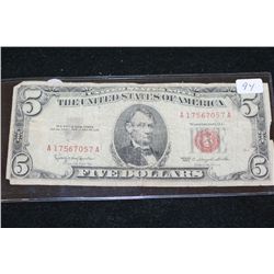 1963 United States Note $5, Red Seal
