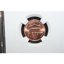2010 Union Shield Penny; NGC Graded Brilliant Uncirculated