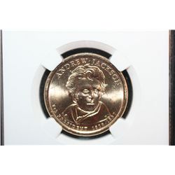 2008-D Andrew Jackson-7th President $1; NGC Graded Brilliant Uncirculated