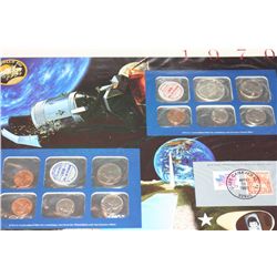 1970 US Mint Coin Set Commerating Apollo 13, P,D&S Mints, UNC W/Postal Stamp Dated 1993