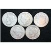 Image 1 : Silver Morgan $1 & Peace $1, Various Dates, Low Grade, Lot of 5