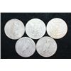 Image 2 : Silver Morgan $1 & Peace $1, Various Dates, Low Grade, Lot of 5