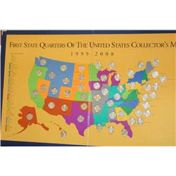 1999-2008 State Quarter Map Collection; Complete
