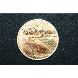 2001 Silver Eagle $1; We The People Painted
