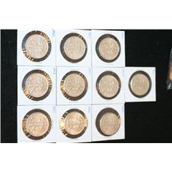 Walking Liberty Half Dollar; Various Dates & Conditions, Lot of 10