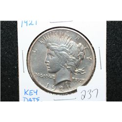 1921 Peace $1; Key Date