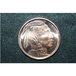 2012 "Buffalo Nickel" Copper Round; .999 Fine Copper 1 Oz.