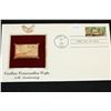 Image 1 : 1983 First Day Issue 22K Gold Replica Stamp W/Postal Stamp; Civilian Conservation Corps 50th Anniver