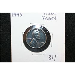 1943 Steel Wheat Back Penny