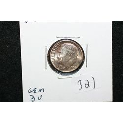 1952 Roosevelt Dime; Gem BU