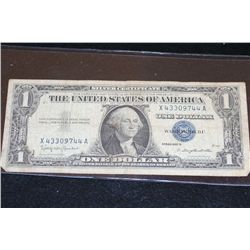 1957-B US Silver Certificate $1, Blue Seal