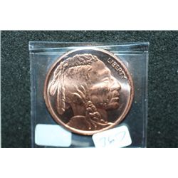 2012 "Buffalo Nickel" Copper Round; .999 Fine Copper 1 Oz.