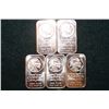 Image 1 : 2012 Copper Ingot; .999 Fine Copper 1 Oz., Lot of 5