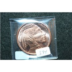 2012 "Buffalo Nickel" Copper Round; .999 Fine Copper 1 Oz.