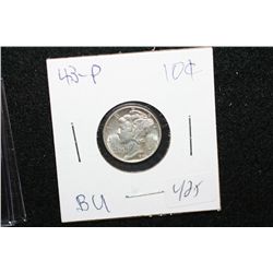 1943 Mercury Dime; BU