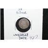 Image 1 : Three Cent Silver Piece; Unreadable Date