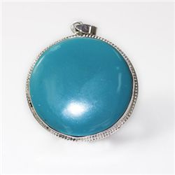 Natural 104.64 ct Froza Round Pendant .925 Sterling
