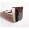 Image 1 : Natural 36.20 ctw Ruby Emerald Cut Ring .925 Sterling