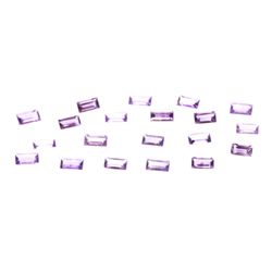 Natural 3.61ctw Amethyst Baguette Mix Size (20) Stone