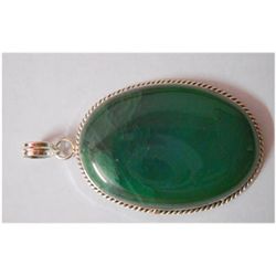 Natural 92.70 ctw Green Onex Pendant .925 Sterling