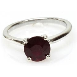 Natural 1.5ctw Ruby .925 Sterling Silver Ring