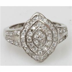 Natural 5.47g CZ Ring .925 Sterling Silver