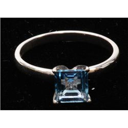 Natural 1.36ctw Blue Topaz .925 Sterling Silver Ring