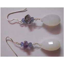 Natural 35.95 ctw Semi Precious Earring .925 Sterling
