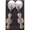 Image 3 : THREE PAIR NAVAJO SILVER EARRING'S