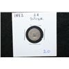 Image 1 : 1852 Three Cent Silver Piece