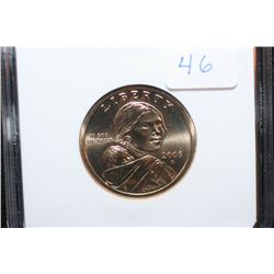 2005-D Sacagawea $1; NGC Graded MS67; SMS