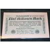 Image 1 : 1923 German Funf Millionen Mark Foreign Bank Note