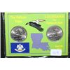 Image 1 : 2002 Louisiana State Quarter Set; P&D Mints