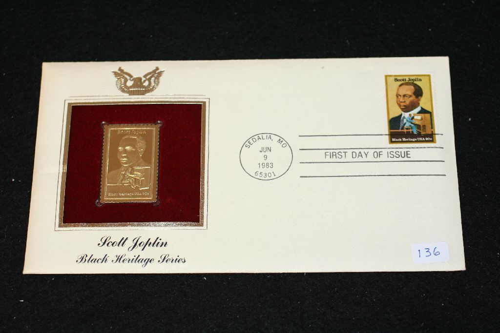 1983 First Day Issue 22K Gold Replica Stamp W/Postal Stamp; Scott