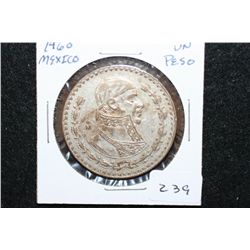 1960 Mexico Un Peso Foreign Coin