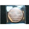Image 2 : Barter is Better Copper Round-Buy Local Go Local; .999 Fine Copper 1 Oz.