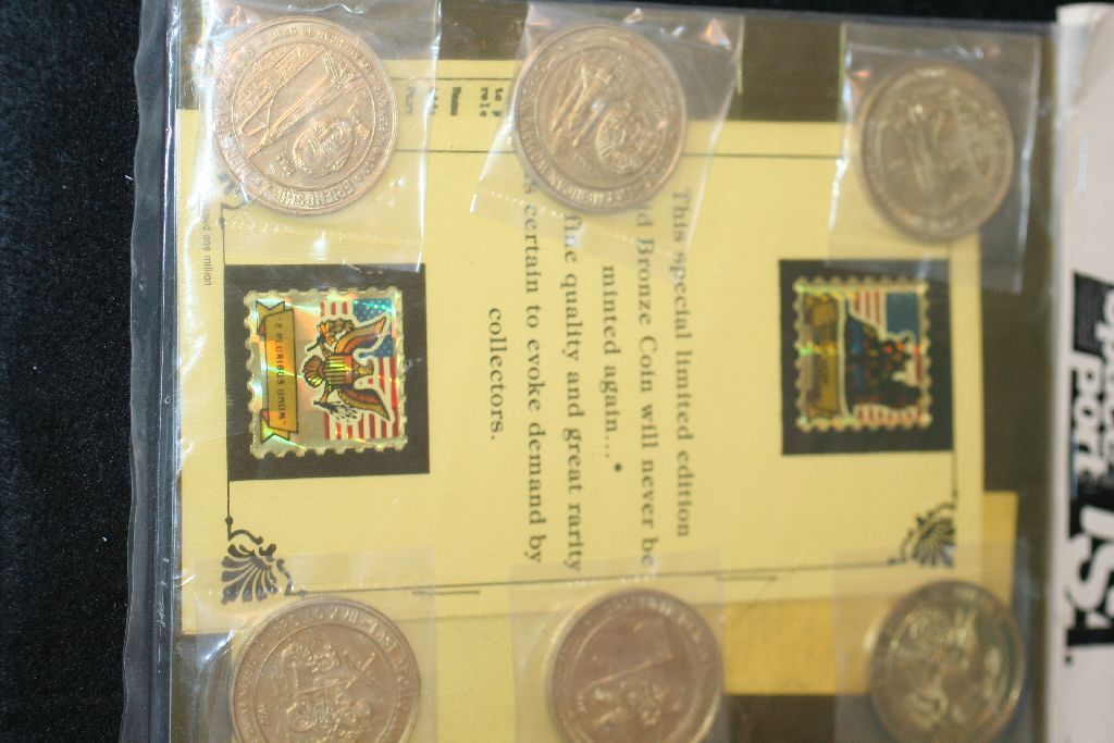 1985 N.A.S.A. Solid Bronze Coin Mint Set; Charleston Mint